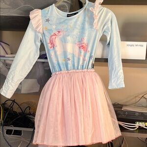 Rock Your Kid Dress with Pink Tulle Skirt